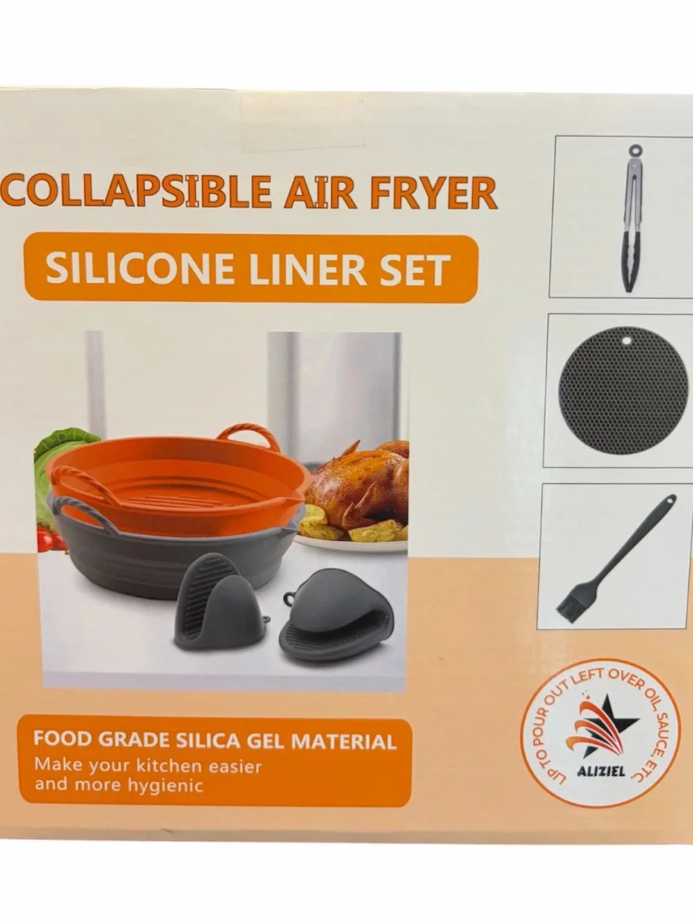 Aliziel Air Fryer Accessories Silicone Set NIB